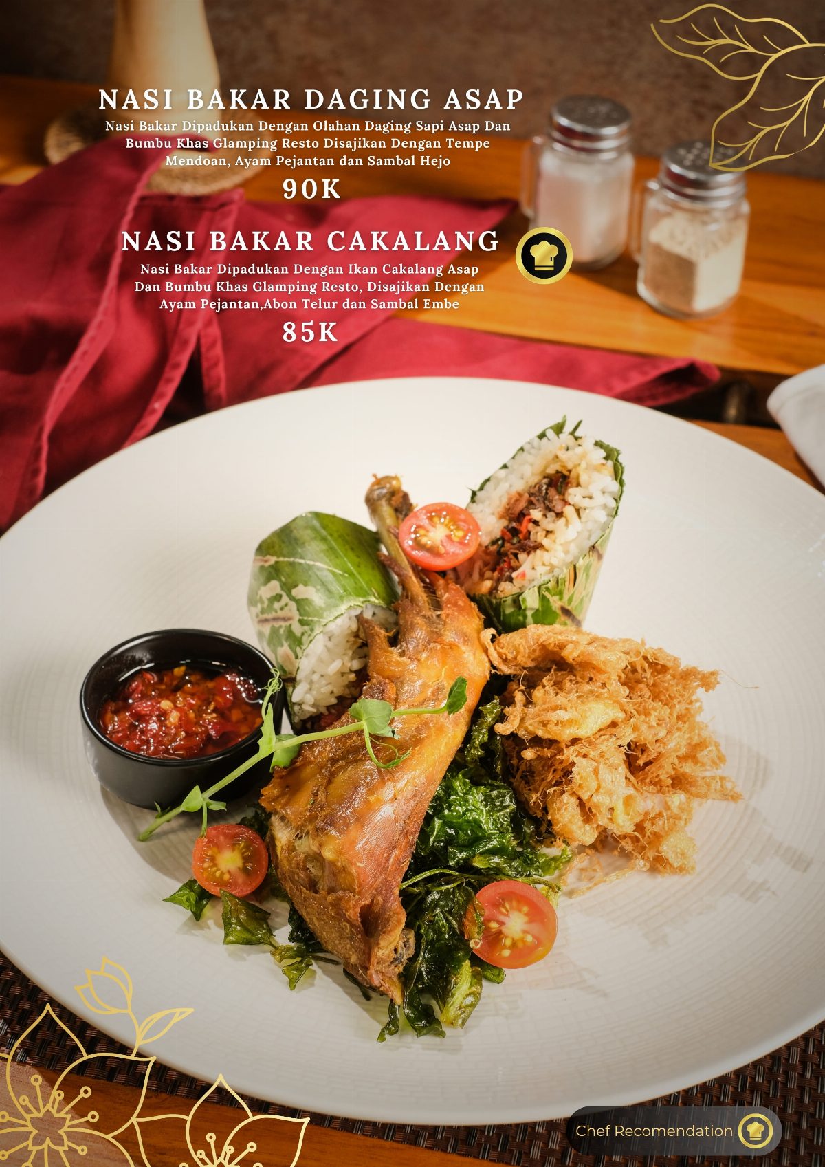 Nasi Bakar Daging Asap